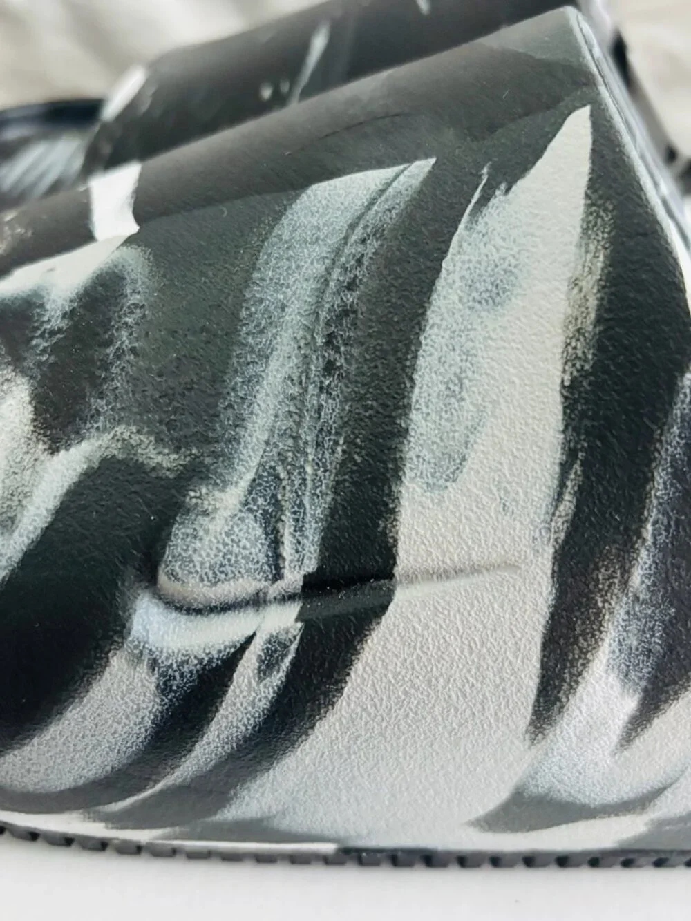 Nike Black White Marble Slide Sandals Comfort Pool Beach Men's 12